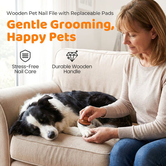 🐕 KAUFE 2, ERHALTE 1 GRATIS! 🔥 Hundenagelfeile aus Holz mit austauschbaren Schleifpads – Sanft & leise – Ideal für Hunde, Katzen & Kleintiere – präzise Pflege ohne Stress 🐾✨