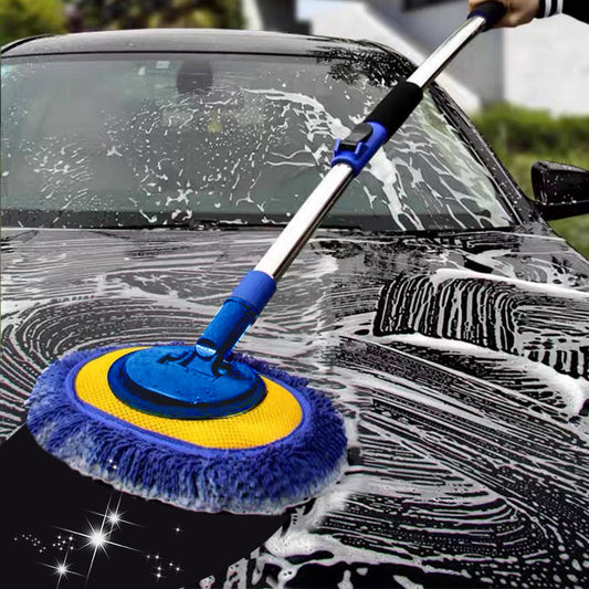 📢📢 55 % Rabatt!! 🧼 [Teleskop-Autowischmopp] – mit langem Stiel & aus Aluminium 🌟. Waschen Sie das Autodach im Stehen – kein Bücken mehr! 🚗✨