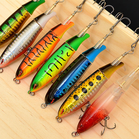 🎣💦 Oberflächenköder mit Propeller – Wobbler/Popper, Schwimmend, Ideal für Raubfischangeln