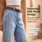 👖 Damen High-Waist Jeans – Weites Bein, verkürzt & lässig, ideal für Sommer & Freizeit!