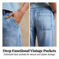 👖 Damen High-Waist Jeans – Weites Bein, verkürzt & lässig, ideal für Sommer & Freizeit!