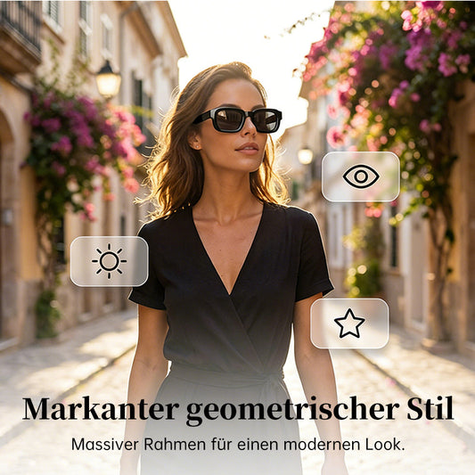 Unisex Sonnenbrille mit dickem quadratischem Rahmen
