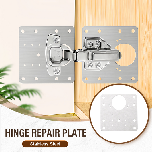 🔧🔥50% RABATT! 🚪 Edelstahl Scharnier-Reparaturplatte für Schranktüren