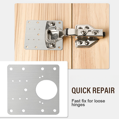 🔧🔥50% RABATT! 🚪 Edelstahl Scharnier-Reparaturplatte für Schranktüren