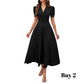 🥳2026 HEISSVERKAUF🥳💞50K+ VERKAUFT!💥💕🌿 50% RABATT! Elegantes Puffärmel-Kleid – V-Ausschnitt & hohe Taille für eine Sanduhr-Silhouette. Atmungsaktiv, knitterarm. Perfekt für reife Frauen. 👗✅