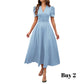 🥳2026 HEISSVERKAUF🥳💞50K+ VERKAUFT!💥💕🌿 50% RABATT! Elegantes Puffärmel-Kleid – V-Ausschnitt & hohe Taille für eine Sanduhr-Silhouette. Atmungsaktiv, knitterarm. Perfekt für reife Frauen. 👗✅