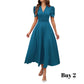 🥳2026 HEISSVERKAUF🥳💞50K+ VERKAUFT!💥💕🌿 50% RABATT! Elegantes Puffärmel-Kleid – V-Ausschnitt & hohe Taille für eine Sanduhr-Silhouette. Atmungsaktiv, knitterarm. Perfekt für reife Frauen. 👗✅