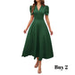 🥳2026 HEISSVERKAUF🥳💞50K+ VERKAUFT!💥💕🌿 50% RABATT! Elegantes Puffärmel-Kleid – V-Ausschnitt & hohe Taille für eine Sanduhr-Silhouette. Atmungsaktiv, knitterarm. Perfekt für reife Frauen. 👗✅