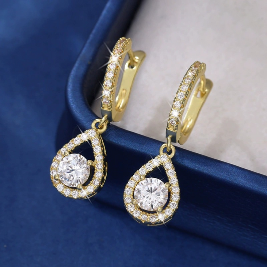 🔥Solange der Vorrat reicht 50 % Rabatt!🎉Elegant Teardrop Dangle Hoop Earrings