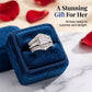 💍 50% RABATT! 💥 Damen Prinzessschliff Zirkonia Ring – Pavé-Fassung & mehrlagiges Band – Funkelndes Design, perfekt für Verlobung oder besondere Anlässe – zeitlose Eleganz ✨