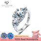 💍 Damenring mit Moissanit & Drei-Steine-Design – Elegant und Zeitlos