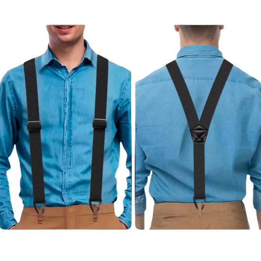 ⏳Limitiertes 50 % Rabatt⏰👔🔗👖Hosenträger für Herren mit X-förmigem Rücken und Hakenverschlüssen🎽