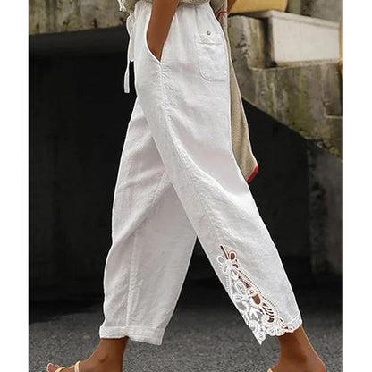 ✨ 50K+ VERKAUFT 🥳 Damenhose mit Spitzenbesatz 💞 weich, bequem & stilvoll – 2026 Trend