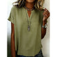 👕✨ 50% RABATT! Lässiges Kurzarm-Top mit V-Ausschnitt für Damen – Leicht, schmeichelhaft & vielseitig für Alltag & Sommer ☀️