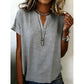 👕✨ 50% RABATT! Lässiges Kurzarm-Top mit V-Ausschnitt für Damen – Leicht, schmeichelhaft & vielseitig für Alltag & Sommer ☀️