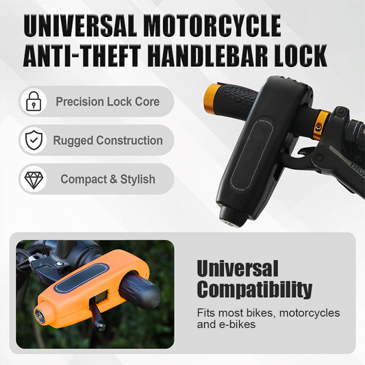 🔒 50% RABATT! 🏍️ Universelles Motorrad Diebstahlschutz-Lenkerschloss – Robuste Konstruktion, Einfache Montage & Ideal Für Maximale Sicherheit Im Alltag 🛡️