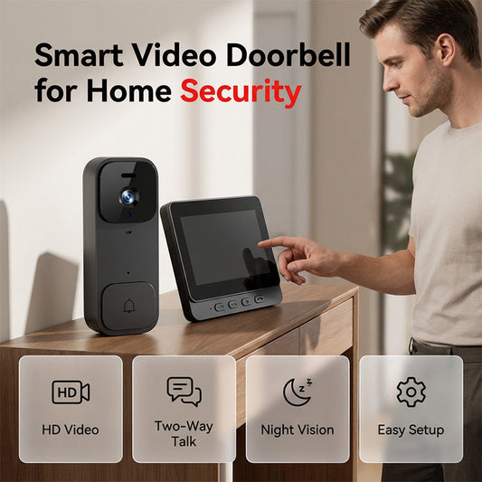 🚪📺 70% RABATT! Intelligente Video-Türklingel mit 4,3-Zoll-Display – WLAN, Nachtsicht & Zwei-Wege-Audio für maximale Sicherheit ✨