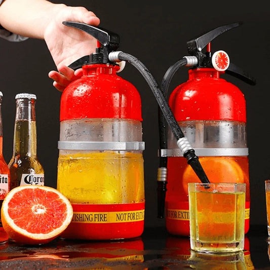 🍻Bierspänder im Feuerlöscher-Design - 2L Handdruck-Zapfanlage aus Acryl | Partydekoration, Bars & Public Viewing