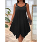 Ärmelloses Damenkleid mit asymmetrischem Saum
