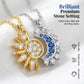 🌙 LIMITED-TIME 50% RABATT! ✨ Sonne & Mond Halskette – Strasssteine, Zweifarbig Gold/Silber, Partner-Set 🌞