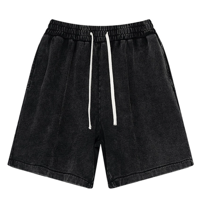 Herren-Shorts im Vintage-Stil aus gewaschenem Baumwollmischgewebe