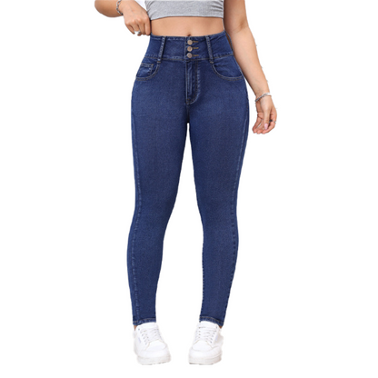⏰Limitiertes Sonderangebot👖Damen High-Waist Skinny Jeans mit Stretchanteil – figurbetont, bequem & vielseitig – ideal für Alltag & Freizeit