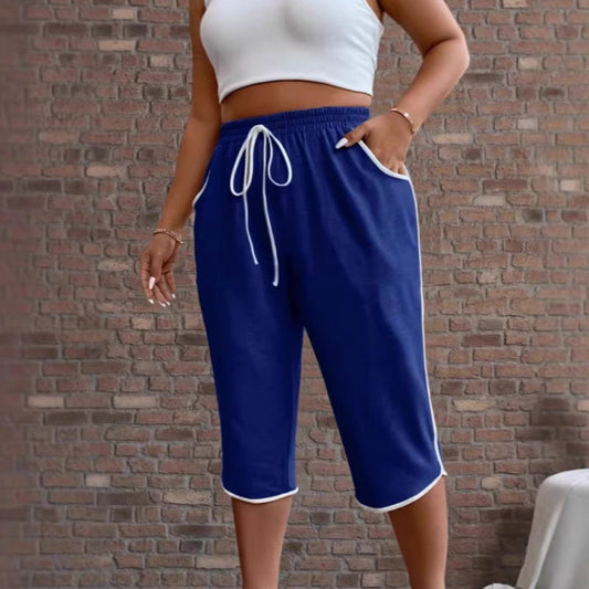 Damen-Caprihose mit Kordelzug und Taschen