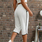 Damen-Caprihose mit Kordelzug und Taschen
