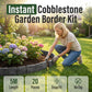 🌿 50% RABATT! ☀️ Gartenborder Set Kopfsteinoptik 5m – 20 ineinandergreifende Teile – Wetterfester PP-Kunststoff, kein Graben & kein Werkzeug – ideal für Beete, Wege oder Rasenkanten 🏡