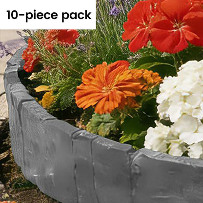 🌿 50% RABATT! ☀️ Gartenborder Set Kopfsteinoptik 5m – 20 ineinandergreifende Teile – Wetterfester PP-Kunststoff, kein Graben & kein Werkzeug – ideal für Beete, Wege oder Rasenkanten 🏡