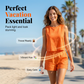 Lässiges Damen Set in Uni-Farben – Ärmelloses Top & Weite Shorts