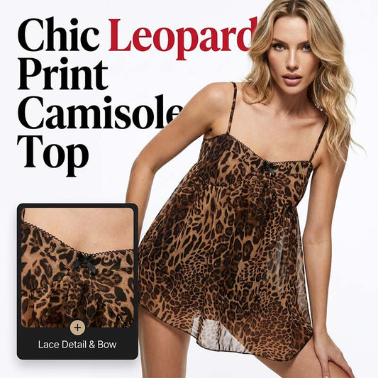 Hochwertiges Damen-Camisole aus Chiffon mit Leopardenmuster – langlebig, fein verarbeitet & atmungsaktiv