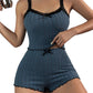 🛌✨ 50% RABATT! Damen Pyjama-Set aus Strick: Geripptes Top und Shorts – Weich, bequem & perfekt für erholsame Nächte 🌙