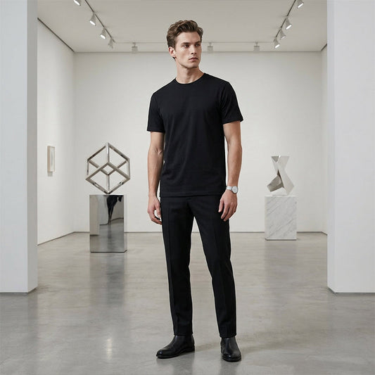 Klassisches Herren T-Shirt mit Rundhalsausschnitt