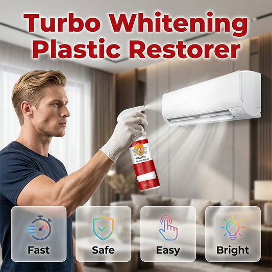 ✨ KAUFE 2, ERHALTE 1 GRATIS! 🟡 Plastic Renew Anti-Gelb-Spray – Beseitigt Vergilbungen & stellt Originalfarbe wieder her – Ideal für Autoinnenraum, Kunststoffteile, Schuhe oder Elektronikgehäuse 🚗