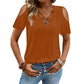 👕✨ 50% RABATT! Damen schulterfreies Oberteil mit V-Ausschnitt und Ring-Detail – Verführerisch, feminin & perfekt für heiße Tage ☀️