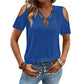 👕✨ 50% RABATT! Damen schulterfreies Oberteil mit V-Ausschnitt und Ring-Detail – Verführerisch, feminin & perfekt für heiße Tage ☀️