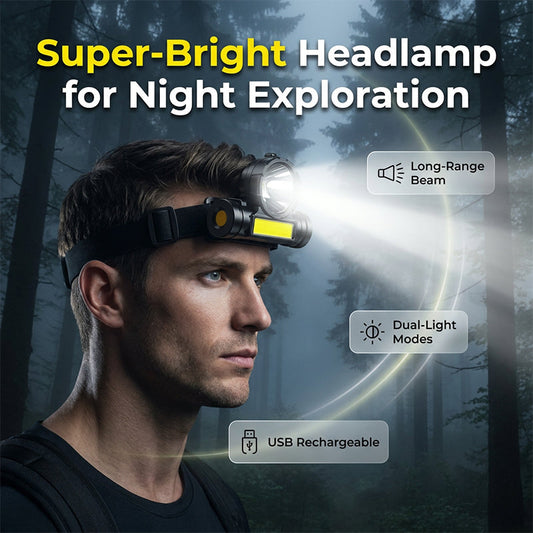 Ultrahelle Stirnlampe mit mehreren Modi und USB-Ladefunktion