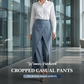 ⏳Nur für kurze Zeit: 50 % Rabatt⏰Patchwork-Freizeithose für Damen in verkürzter Länge👖