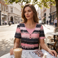 👚Gestreiftes Henley-Shirt aus Kunstleder – Zweiteiler-Look – Weich, luftig und perfekt zum Kombinieren oder solo – lässiger Chic für Frühling und Sommer 🌸