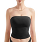 Weiches trägerloses Bandeau-Top in Unifarbe für Damen