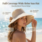 🏖️ Sommer-Sale 50% Rabatt 🏝️👒 🎀Damen-Sonnenhut mit Schleife und breiter Krempe – faltbar, 360°-Schutz🎁