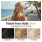 🏖️ Sommer-Sale 50% Rabatt 🏝️👒 🎀Damen-Sonnenhut mit Schleife und breiter Krempe – faltbar, 360°-Schutz🎁