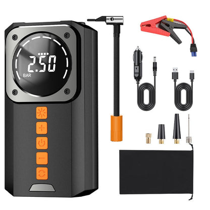⏰ 【50 % Rabatt + versandkostenfrei 🚚】🚘 Luftkompressor mit Digitalanzeige und Starthilfe für Autobatterien – jetzt halben Preis!
