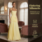 🌞 50 % RABATT AKTUELL GÜLTIG! ✨ Gelbes drapiertes Abend-Maxikleid – Schmeichelnde Taillierung, weich fallendes Material und edler Look für Partys & Urlaub 🌟