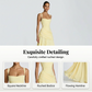 🌞 50 % RABATT AKTUELL GÜLTIG! ✨ Gelbes drapiertes Abend-Maxikleid – Schmeichelnde Taillierung, weich fallendes Material und edler Look für Partys & Urlaub 🌟