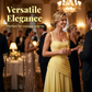 🌞 50 % RABATT AKTUELL GÜLTIG! ✨ Gelbes drapiertes Abend-Maxikleid – Schmeichelnde Taillierung, weich fallendes Material und edler Look für Partys & Urlaub 🌟