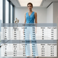 Damen-Set: Weste mit V-Ausschnitt und Hose mit weitem Bein