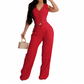 Damen-Set: Weste mit V-Ausschnitt und Hose mit weitem Bein