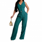 Damen-Set: Weste mit V-Ausschnitt und Hose mit weitem Bein